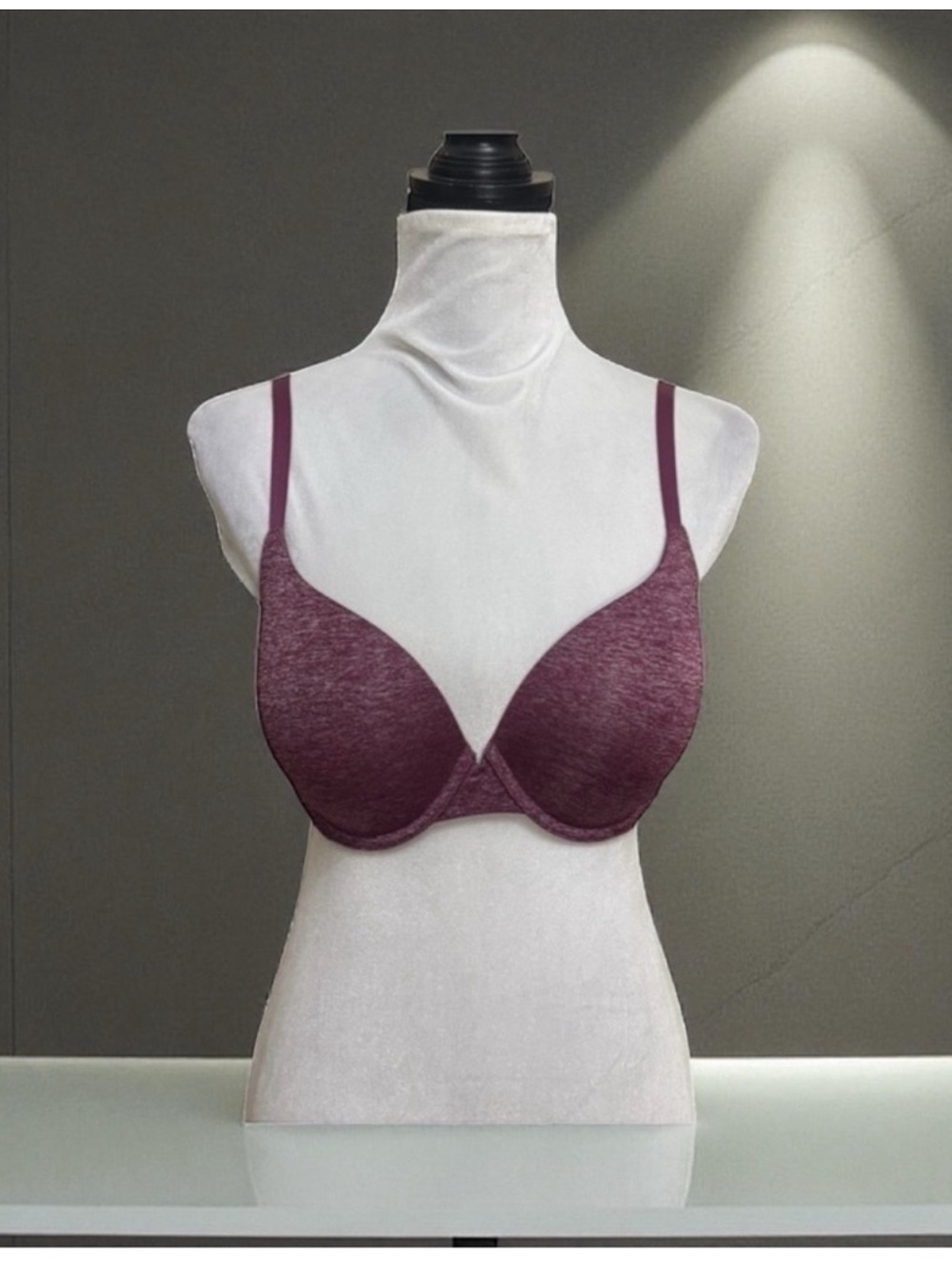Victoria's Secret Burgundy Wine Padded Perfect Coverage underwire bra 34DD